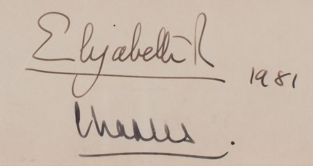 Lot #46 Queen Elizabeth II and Prince Charles Signed Photograph - Image 2