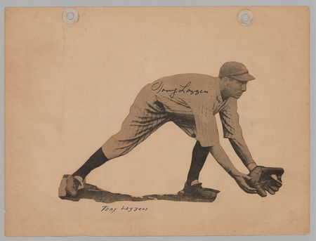 Lot #816 Tony Lazzeri Signed Newspaper Clipping