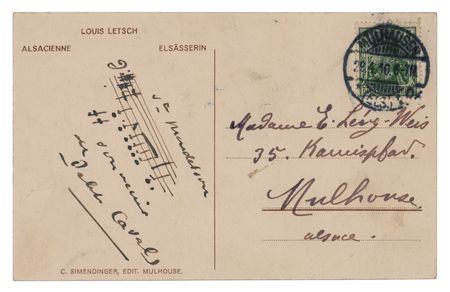 Lot #545 Pablo Casals Autograph Musical Quotation Signed - Image 1
