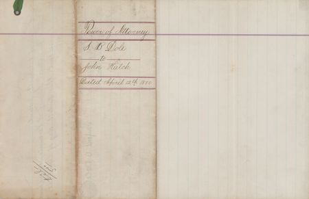 Lot #4 Sanford B. Dole Document Signed - Image 5
