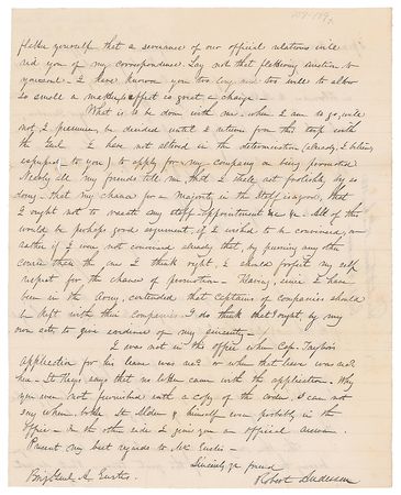 Lot #263 Robert Anderson Autograph Letter Signed - Image 2