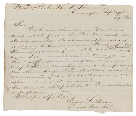 Lot #328 [Daniel Ruggles] Lot of (3) Civil War Letters  - Image 4
