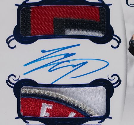 Lot #921 2018 Panini Flawless Sapphire Shohei Ohtani Autograph/Dual Patch (11/15) - Image 3