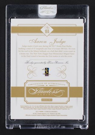 Lot #884 2017 Panini Flawless Aaron Judge Ruby (4/15) - Image 2