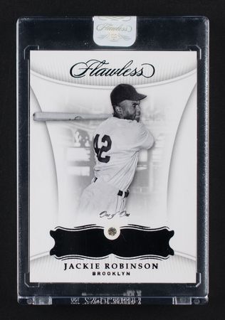 Lot #913 2018 Panini Flawless Black Jackie Robinson Diamond (1/1) - Image 1
