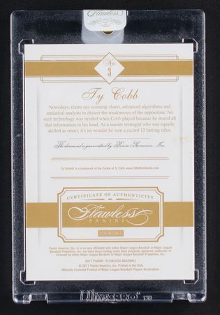 Lot #904 2017 Panini Flawless Ty Cobb Diamond (13/20) - Image 2