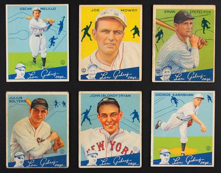 Lot #933 1934 Goudey Lot of (6) Baseball Cards - Image 1