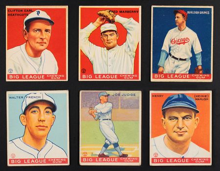 Lot #932 1933 Goudey Baseball Card Lot of (33) with Grimes and Manush Baseball Cards - Image 1