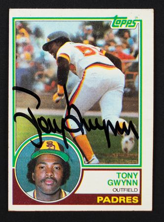 Lot #847 1983 Topps #482 Tony Gwynn Signed Rookie Card Baseball Card - Image 1