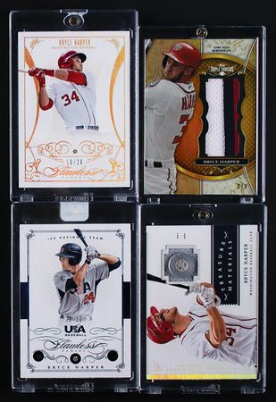 Lot #962 Bryce Harper (5) Relic/Patch Cards Baseball Cards - Image 1