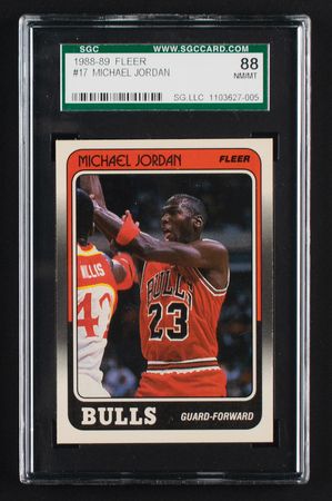 Lot #964 1988-89 Fleer #17 Michael Jordan SGC NM-MT 88 Basketball Card - Image 1