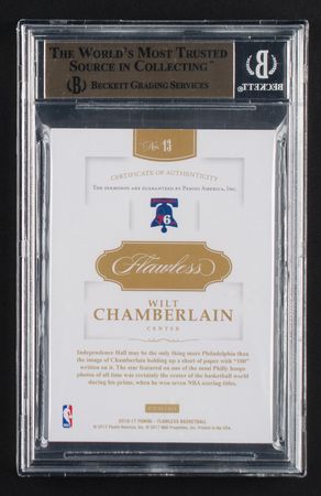 Lot #980 2016-17 Panini Flawless Triple Diamond Wilt Chamberlain (3/5) BGS GEM MINT 9.5 - Image 2