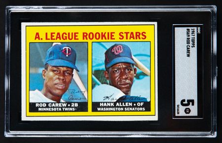 Lot #846 1967 Topps #569 Rod Carew RC SGC EX 5 Baseball Card - Image 1