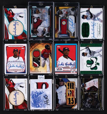 Lot #960 Boston Red Sox Hoard of (56) Autograph/Relic Cards with Ortiz, Devers, Pedroia, Bogaerts Baseball Cards - Image 2
