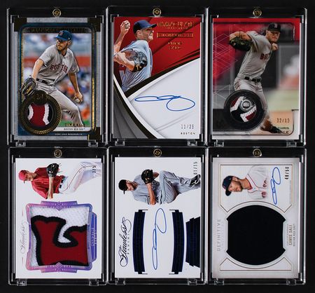 Lot #960 Boston Red Sox Hoard of (56) Autograph/Relic Cards with Ortiz, Devers, Pedroia, Bogaerts Baseball Cards - Image 3