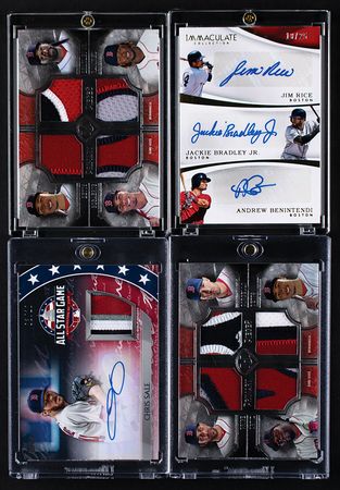 Lot #960 Boston Red Sox Hoard of (56) Autograph/Relic Cards with Ortiz, Devers, Pedroia, Bogaerts Baseball Cards - Image 4