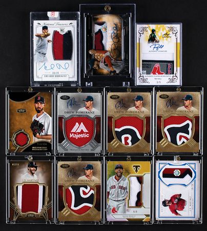 Lot #960 Boston Red Sox Hoard of (56) Autograph/Relic Cards with Ortiz, Devers, Pedroia, Bogaerts Baseball Cards - Image 5