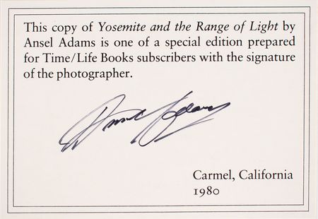 Lot #396 Ansel Adams Signed Book - Image 2