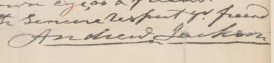 Lot #7015 Andrew Jackson Autograph Letter Signed - Image 3