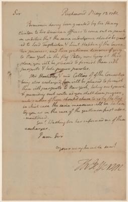 Lot #7006 Thomas Jefferson Autograph Letter Signed