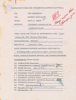 Lot #7110 Gerald Ford 1975 Conference Board Speech Lot  - Image 10