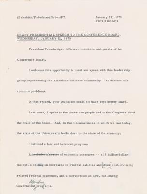 Lot #7110 Gerald Ford 1975 Conference Board Speech Lot  - Image 2