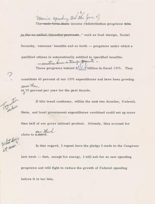 Lot #7110 Gerald Ford 1975 Conference Board Speech Lot  - Image 6