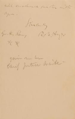 Lot #7041 Rutherford B. Hayes Autograph Letter Signed as President - Image 2