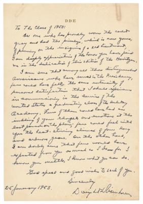 Lot #7089 Dwight D. Eisenhower Autograph Letter Signed as President with Signed Transmittal Letter  - Image 1
