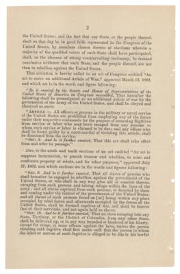 Lot #7037 Abraham Lincoln: Preliminary Emancipation Proclamation - Image 2