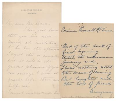 Lot #7061 Edith Roosevelt and Corinne Roosevelt Robinson (2) Signed Items - Image 1