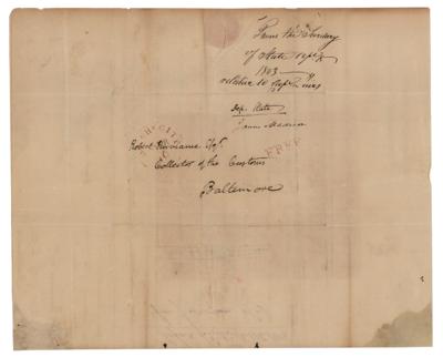 Lot #7008 James Madison Letter Signed with Free Frank - Image 3