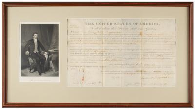 Lot #7011 James Monroe Document Signed as President - Image 1