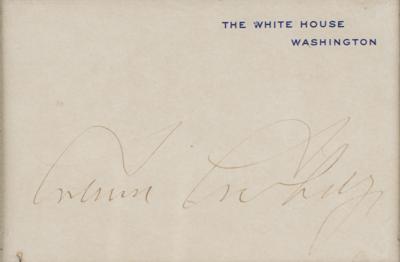 Lot #7076 Calvin Coolidge Signed Photograph and White House Card - Image 3