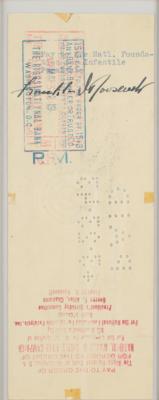 Lot #7085 Franklin D. Roosevelt Signed Check as President - Image 2