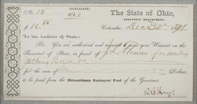 Lot #7042 Rutherford B. Hayes Document Signed - Image 2