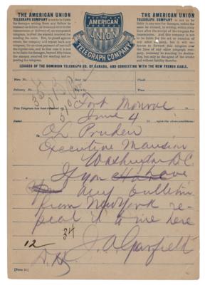 Lot #7046 James A. Garfield Autograph Letter Signed as President - Image 1