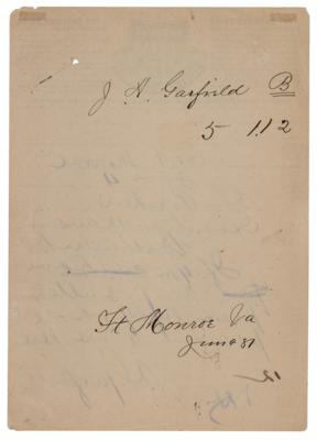 Lot #7046 James A. Garfield Autograph Letter Signed as President - Image 3