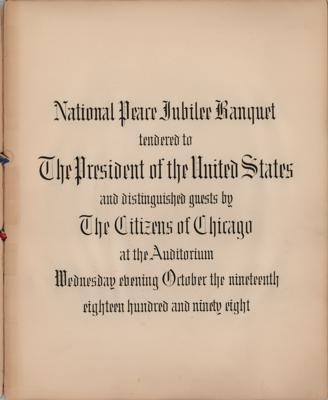 Lot #7054 William McKinley Signed Program as President - Image 3