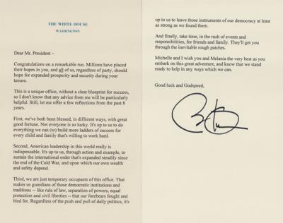 Lot #7124 Barack Obama Signed Souvenir Letter to