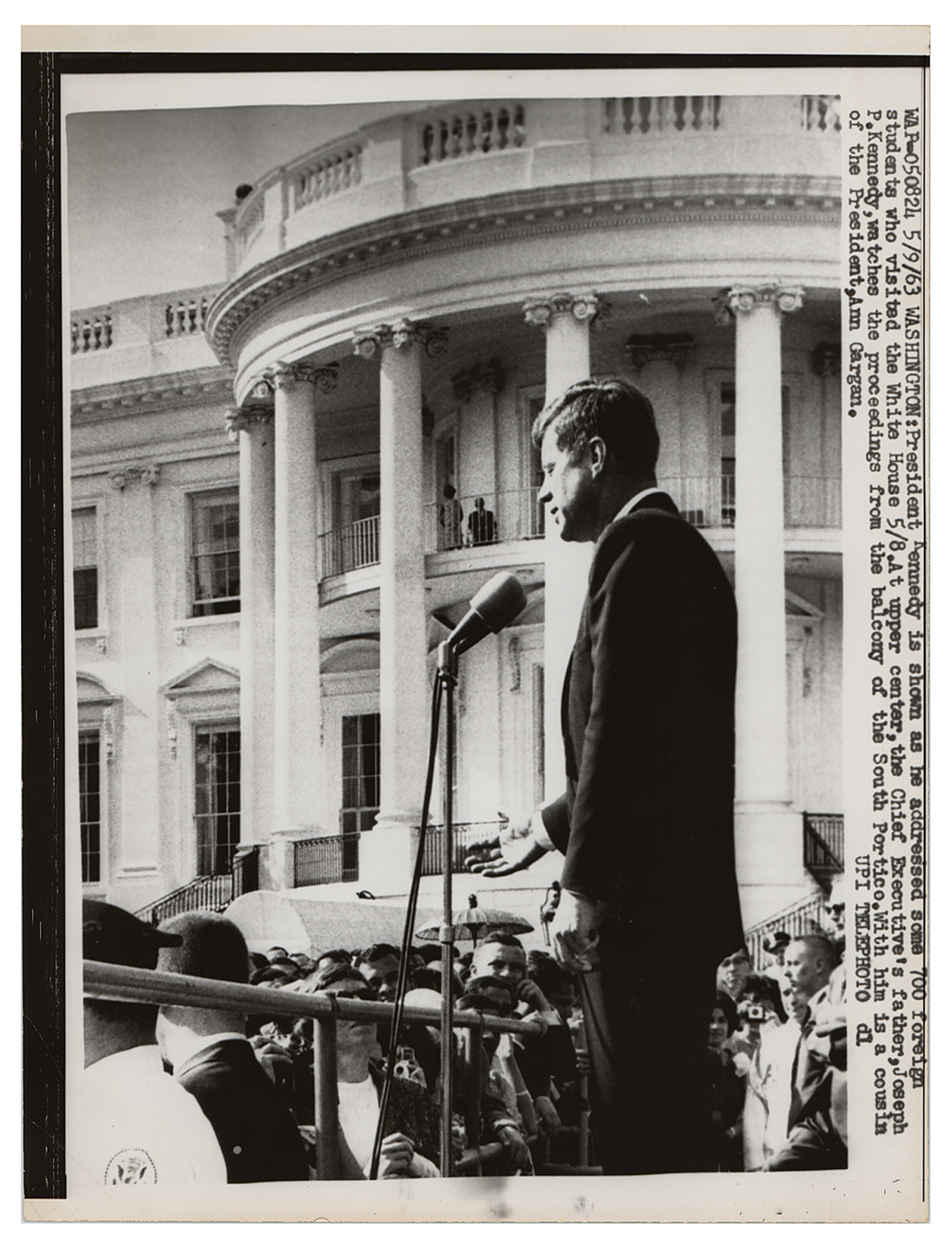 Lot #7098 John F. Kennedy 1963 Original Wirephoto - Image 1