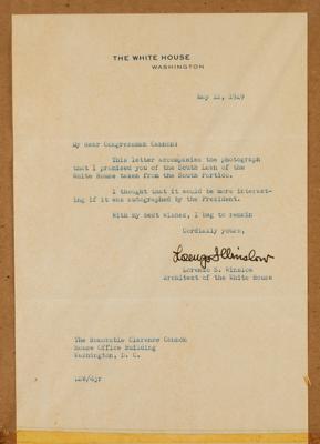 Lot #7087 Harry S. Truman Signed Photograph in White House Timber Frame - Image 5