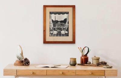 Lot #7087 Harry S. Truman Signed Photograph in White House Timber Frame - Image 6