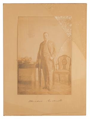 Lot #7059 Theodore Roosevelt Oversized Signed