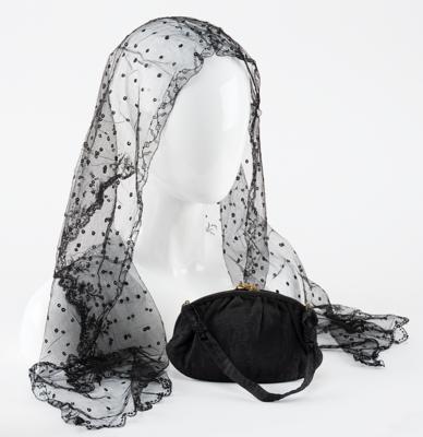 Lot #7068 Florence Harding Personally-Owned and -Used Mourning Veil and Purse - Image 1