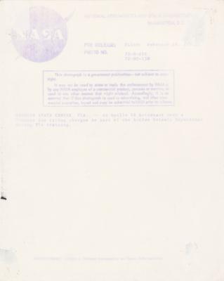 Lot #481 Charlie Duke Signed Photograph - Image 2