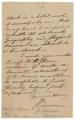 Lot #209 John Barrow Autograph Letter Signed - Image 2