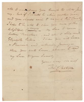 Lot #236 Thomas Clarkson Autograph Letter Signed - Image 2