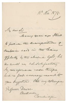 Lot #398 John Tyndall: On an failed experiment aiming to produce 