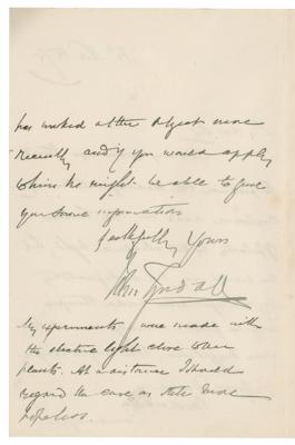 Lot #398 John Tyndall: On an failed experiment aiming to produce 